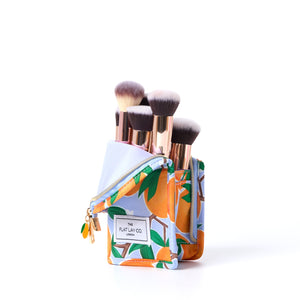Marshmallow Box Bag & Brush Case Bundle - Mediterranean Oranges