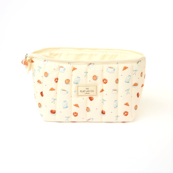 Padded Essential Makeup Pouch - Coffee Shop