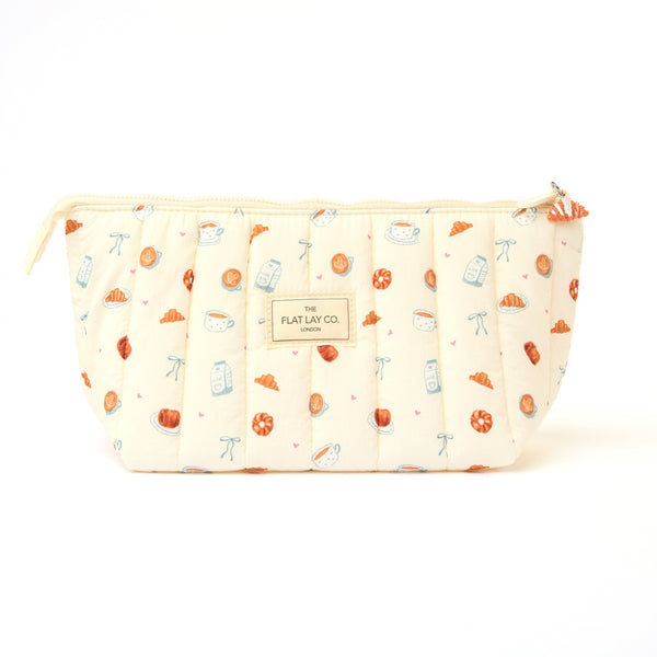 Padded Essential Makeup Pouch - Coffee Shop