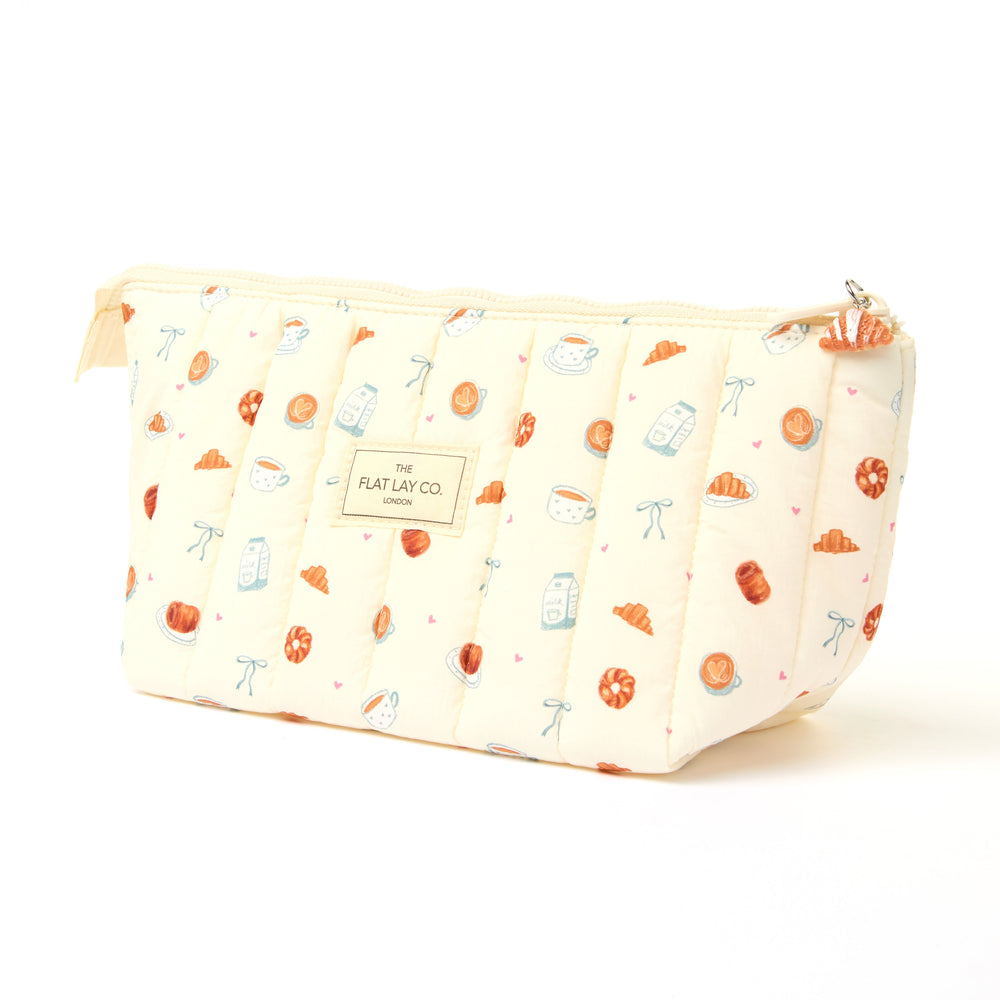 Padded Essential Makeup Pouch - Coffee Shop