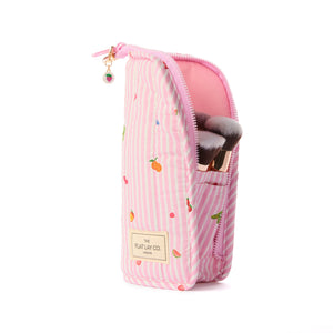 Padded Standing Makeup Brush Case - Frutas