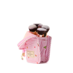 Padded Standing Makeup Brush Case - Frutas
