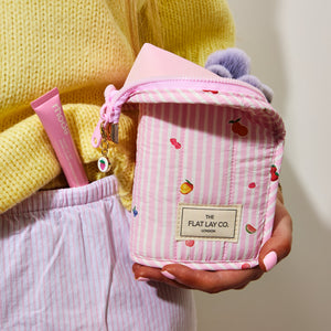Padded Standing Makeup Brush Case - Frutas