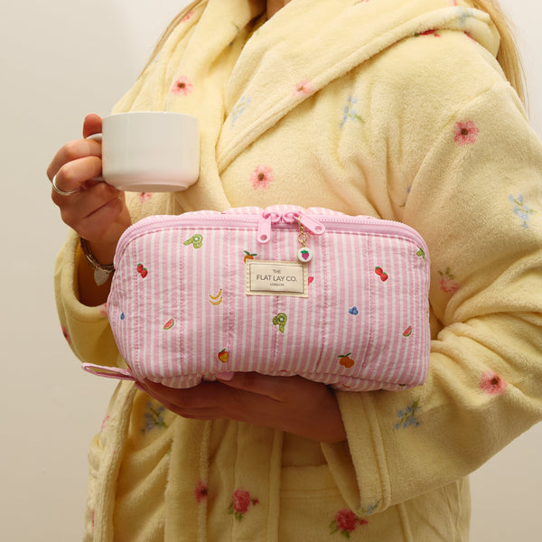 Marshmallow Flat Lay Makeup Box Bag - Frutas