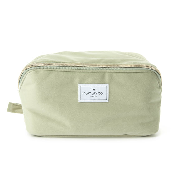 Box Bag & Brush Case Bundle - Sage Green Velvet