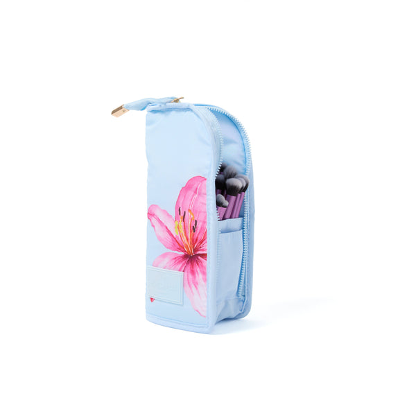 Standing Makeup Brush Case - Pink Lily
