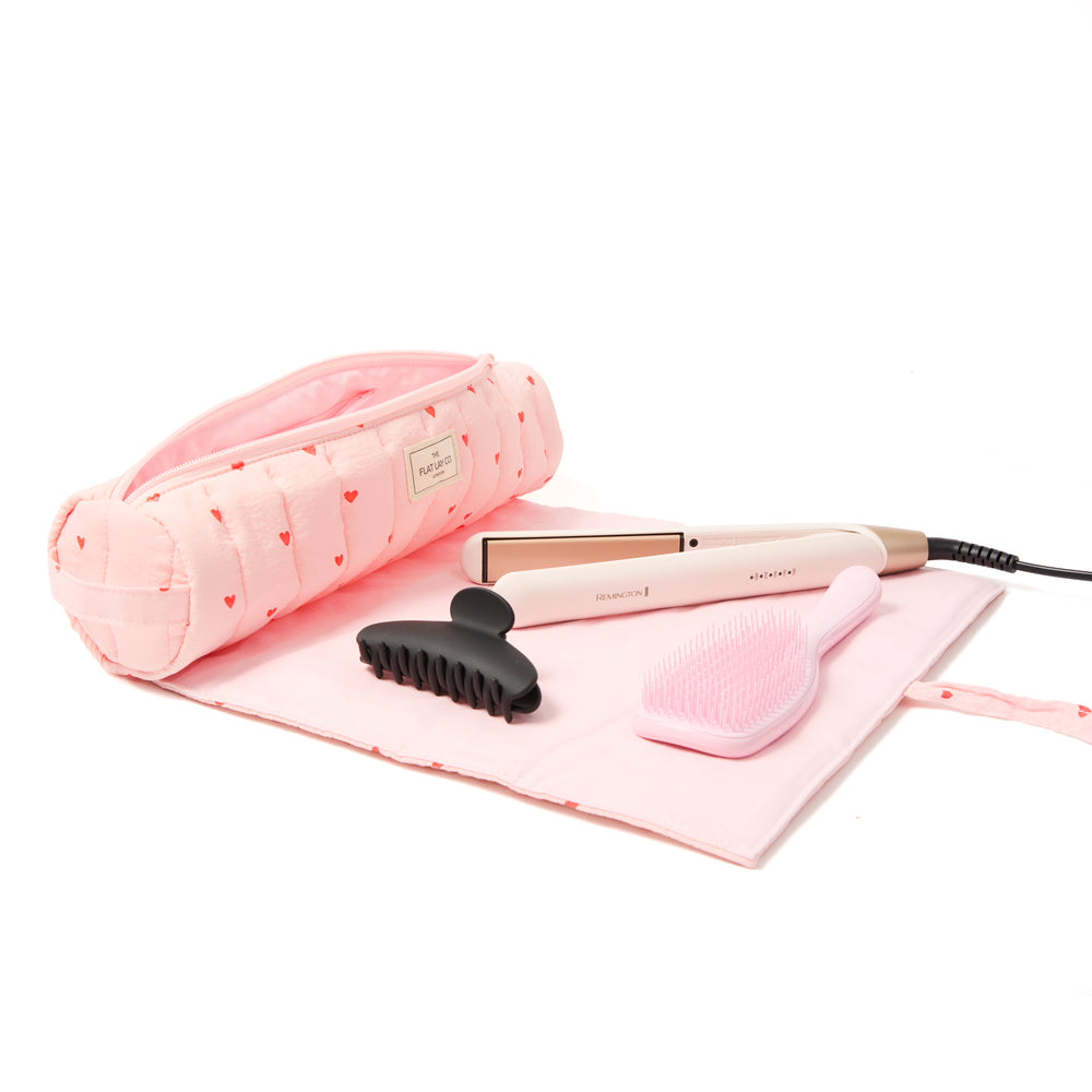 Hair Tool Travel Case - Sweet Pink Hearts
