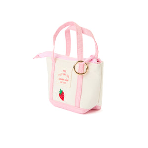 Mini Keyring Tote - Strawberries & Cream