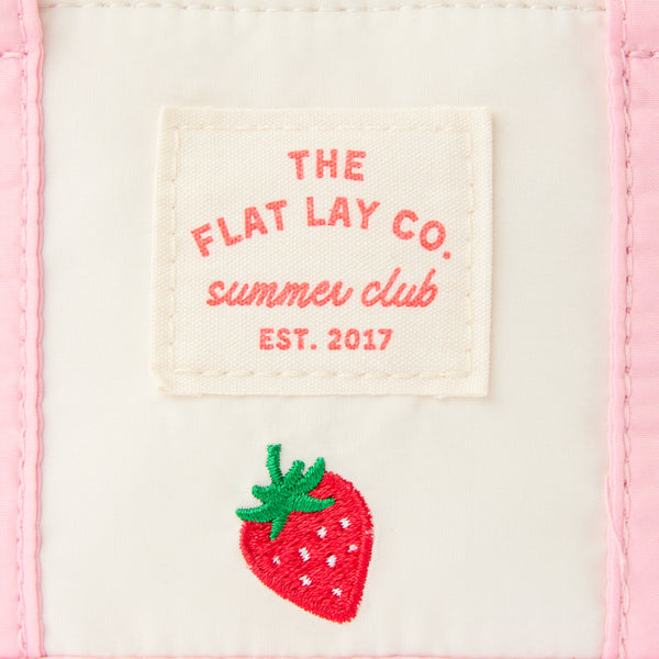 Mini Keyring Tote - Strawberries & Cream