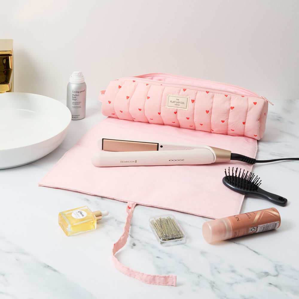 Hair Tool Travel Case - Sweet Pink Hearts
