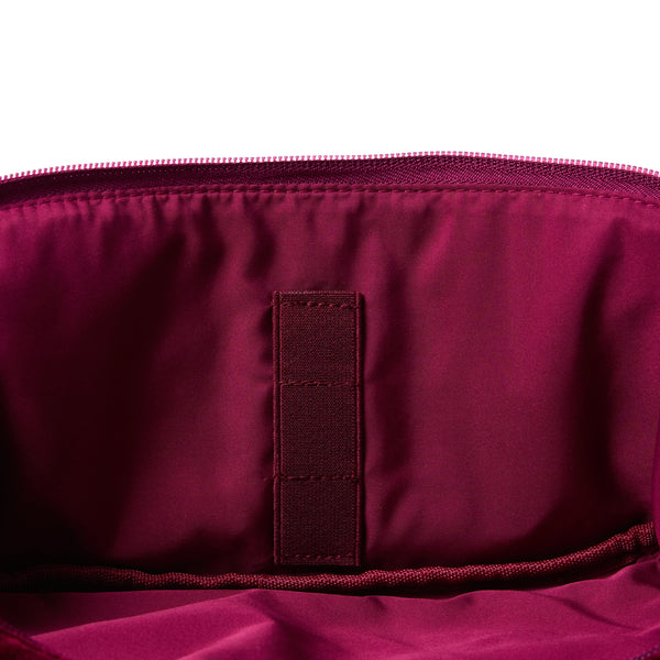 Flat Lay Makeup Box Bag - Dark Cherry Bloom Velvet