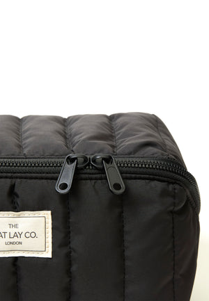 Marshmallow Flat Lay Makeup Box Bag - Classic Black