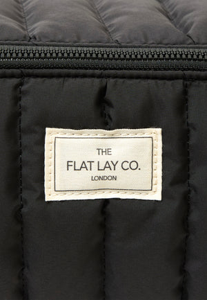 Marshmallow Flat Lay Makeup Box Bag - Classic Black