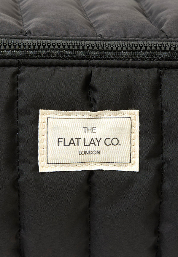 Marshmallow Flat Lay Makeup Box Bag - Classic Black