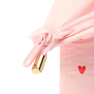 Padded Standing Makeup Brush Case - Sweet Pink Hearts