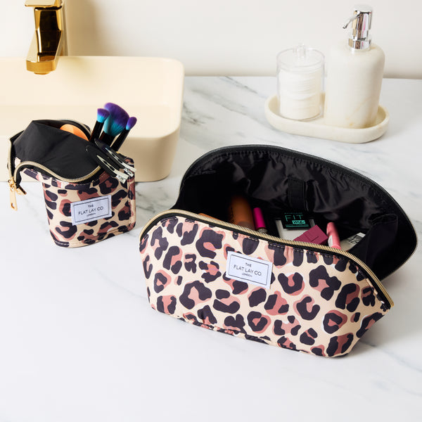 Box Bag & Brush Case Bundle - Leopard Print