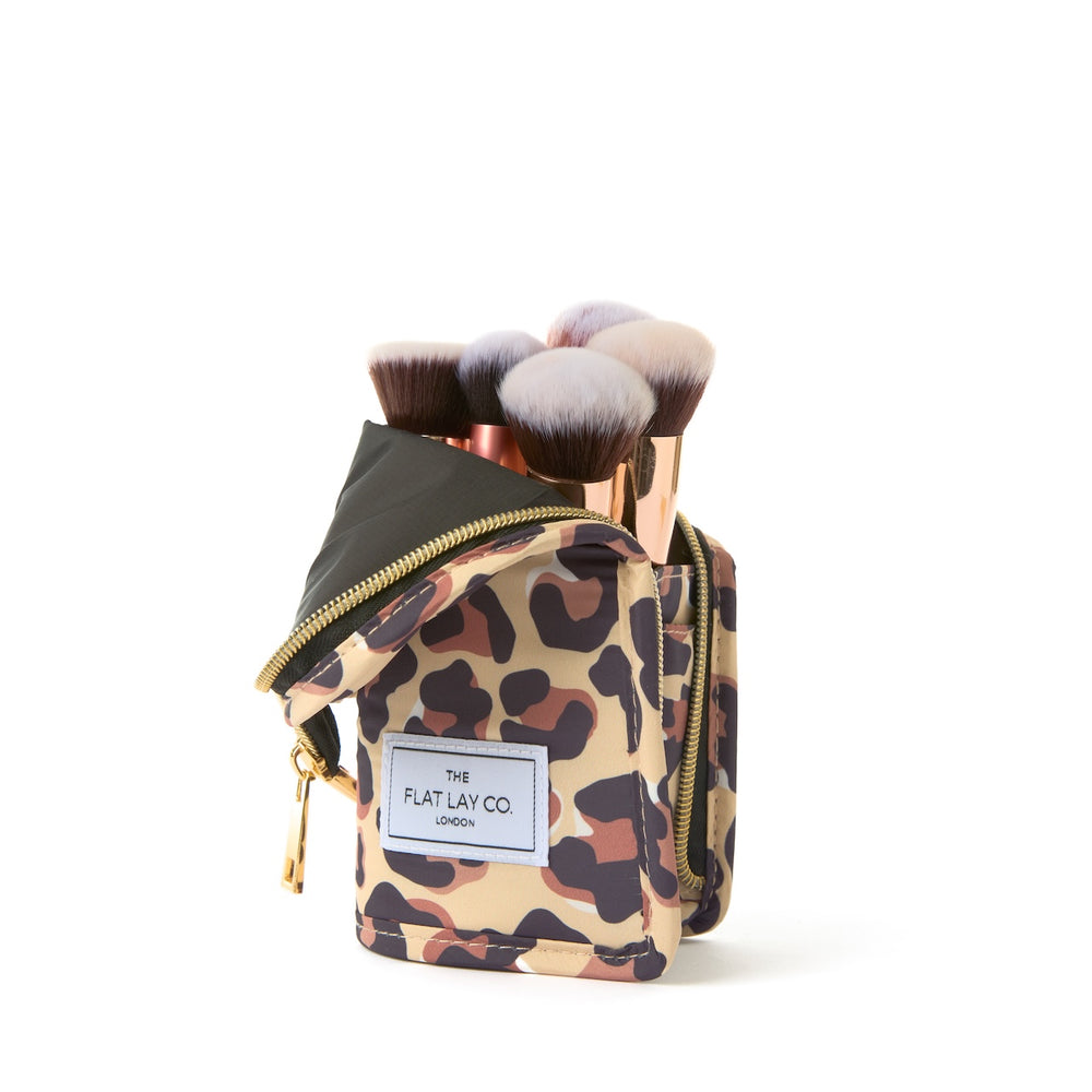 Box Bag & Brush Case Bundle - Leopard Print