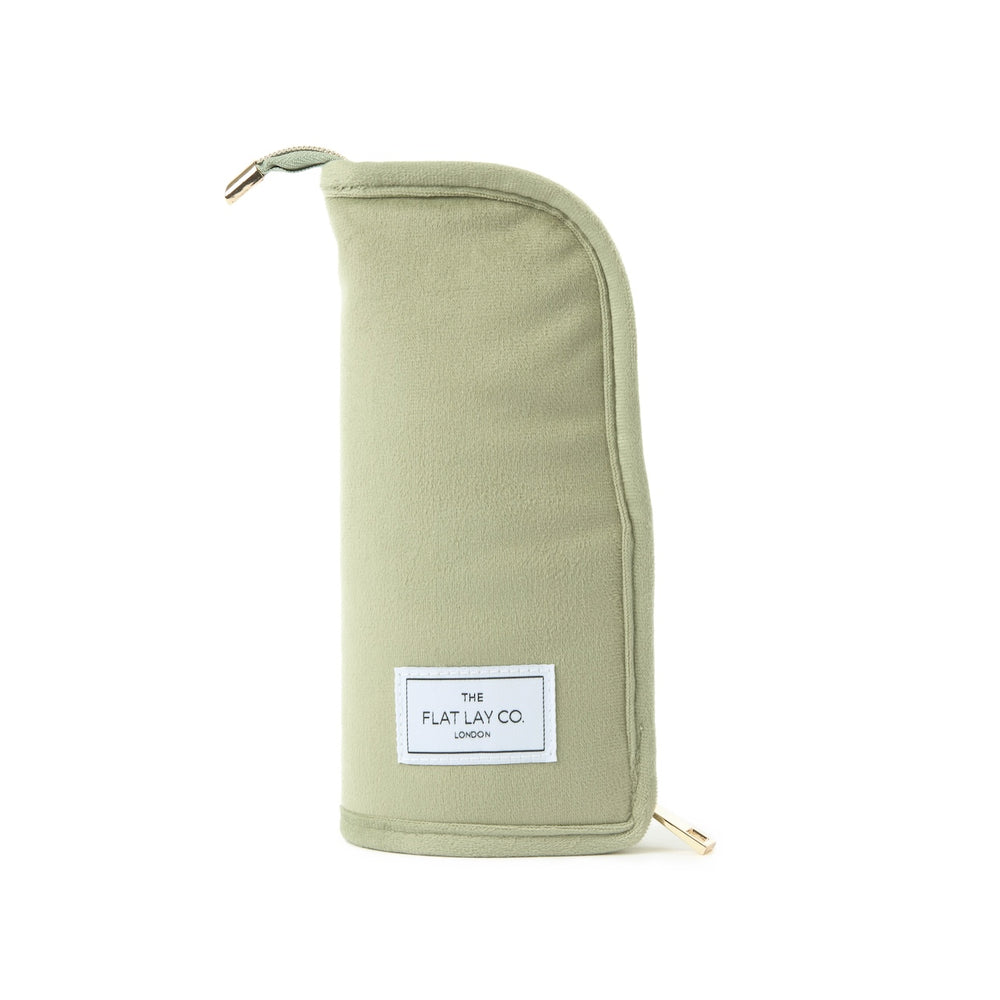 Box Bag & Brush Case Bundle - Sage Green Velvet