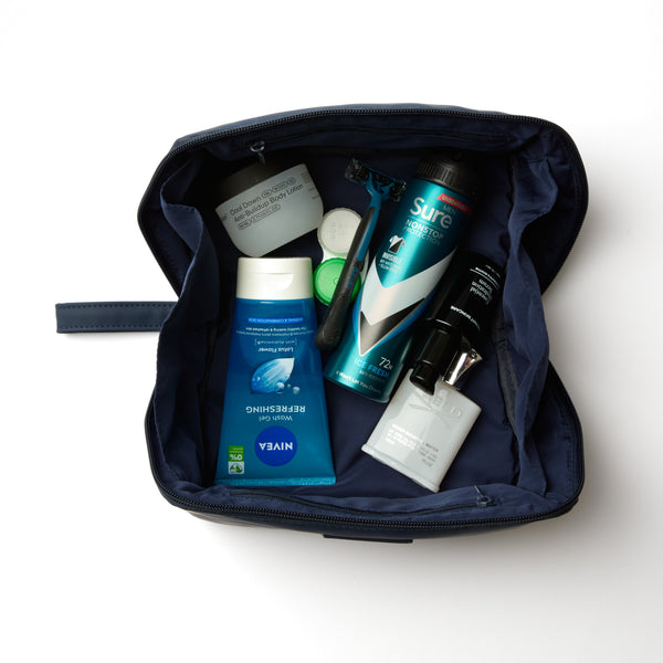 Men's Flat Lay Toiletry Carry - Navy Blue