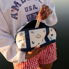 Flat Lay Makeup Box Bag - Cape Cod