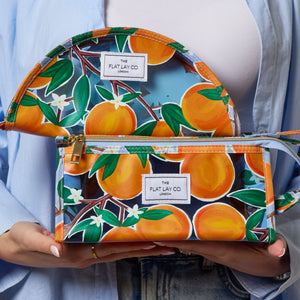 Jelly Lunar Flat Lay Makeup Pouch - Mediterranean Oranges